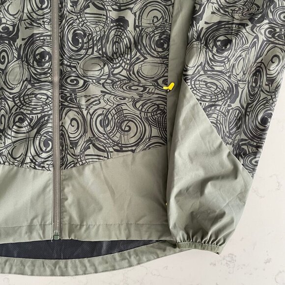 BMW Casual Full Zip Waterproof 100% Poly Hooded Jacket Sage Grn Dk Gry Sz S NWOT - Picture 4 of 15